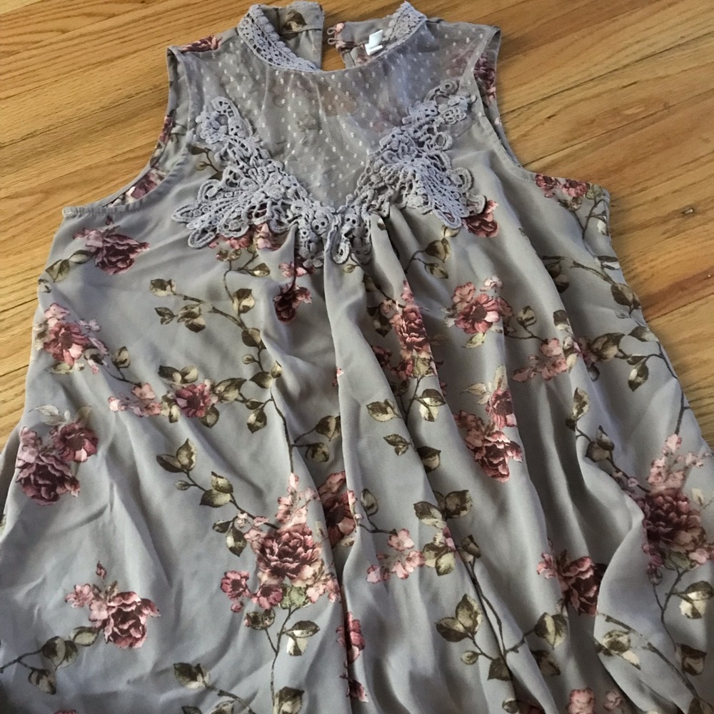 Flowy high neck tank top